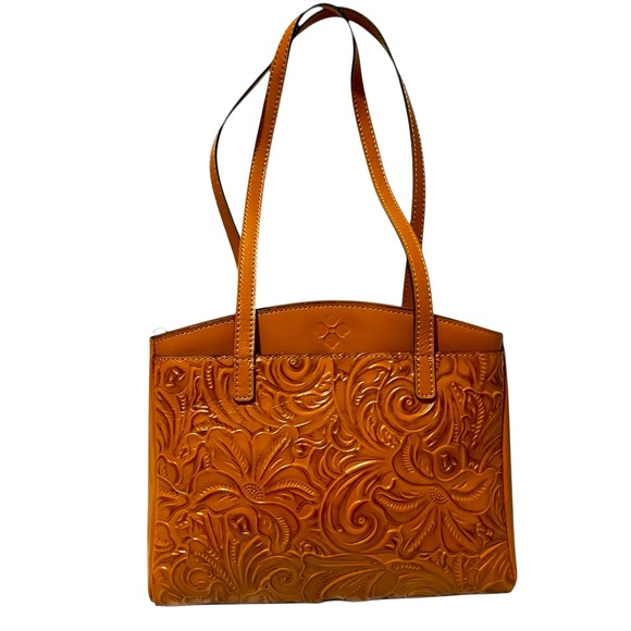 Patricia Nash Handbags - Patricia Nash Prescott Tote Shoulder Bag in hand tooled in Cognac Brown.